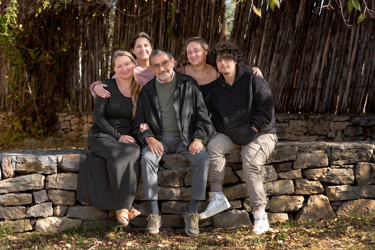 An extended family portrait at The Wine Bar